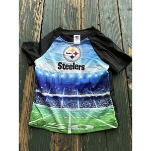 Boys Pittsburgh Steelers Cute Short Sleeve Performance Logo Shirt 2t